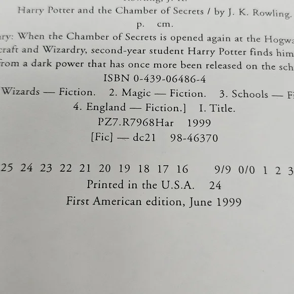 Harry Potter and the Chamber of Secrets 1999 First American Edition Hardcover - Picture 6 of 7
